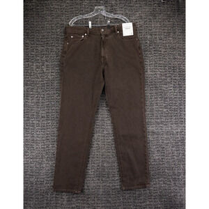 Abercrombie & Fitch Jeans Mens 36x34 Brown Vintage Stretch Straight Preppy NWT